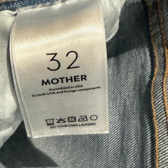 Mother The Mid Rise Dazzler Ankle Fray Jeans In Riding The Cliffside Size 32 NWT - Picture 11 of 13